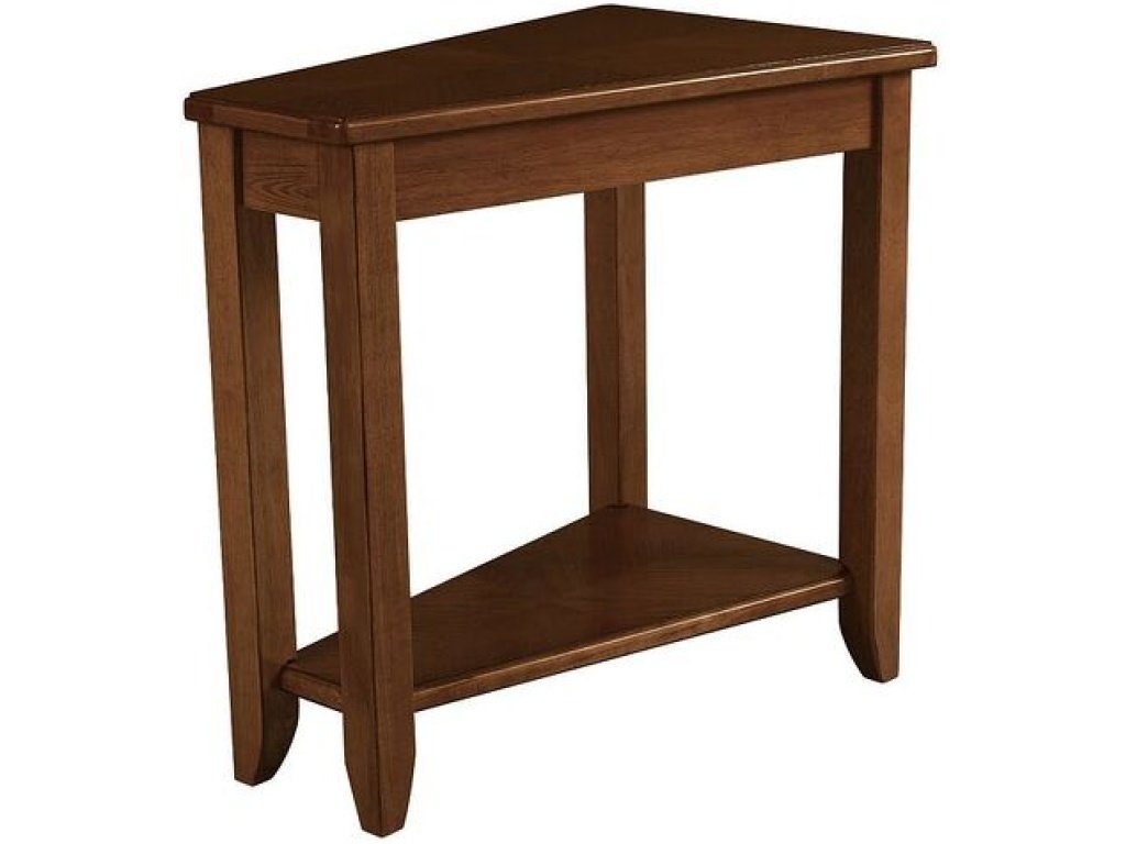 Wedge Chairside Table-Oak