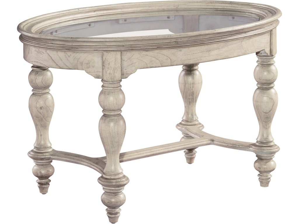 Oval Glass Top Coffee Table